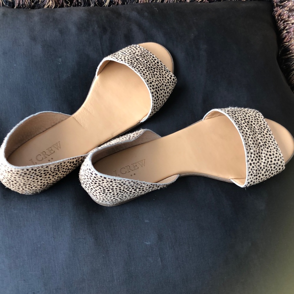 J Crew Calf Hair D’Orsay Sandals